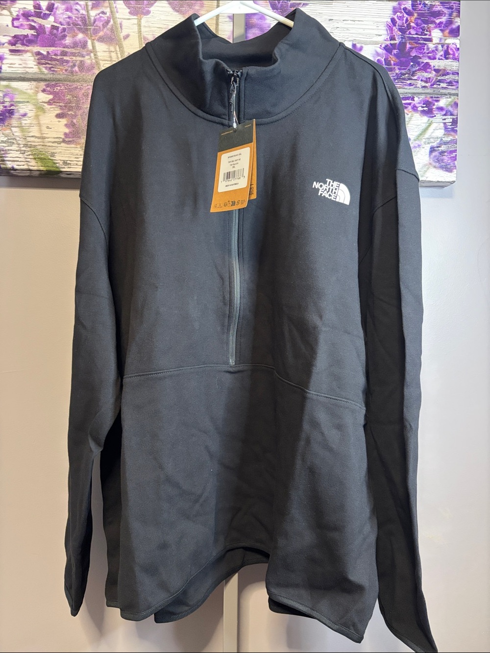 The North Face Men’s Black TNF DBL Knit Half-Zip Pullover Sweatshirt Size XXXL